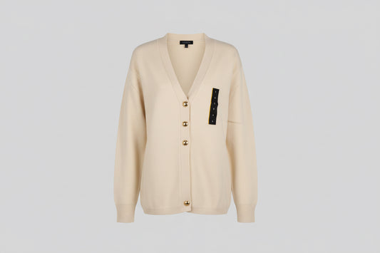 Crème V-Neck Cardigan