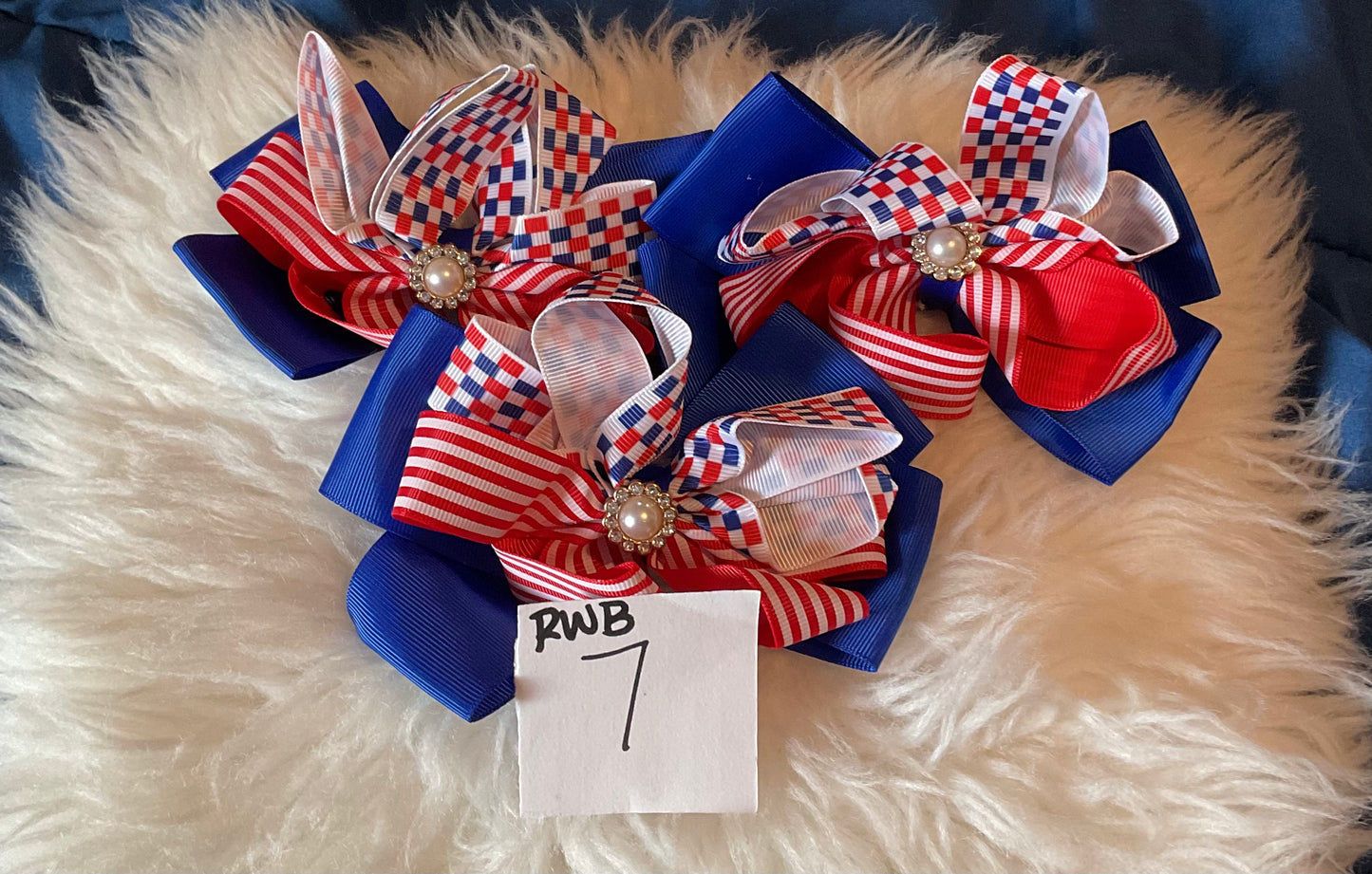 Red, White & Blue Hairbows