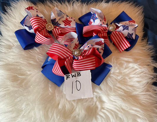 Red, White & Blue Hairbows