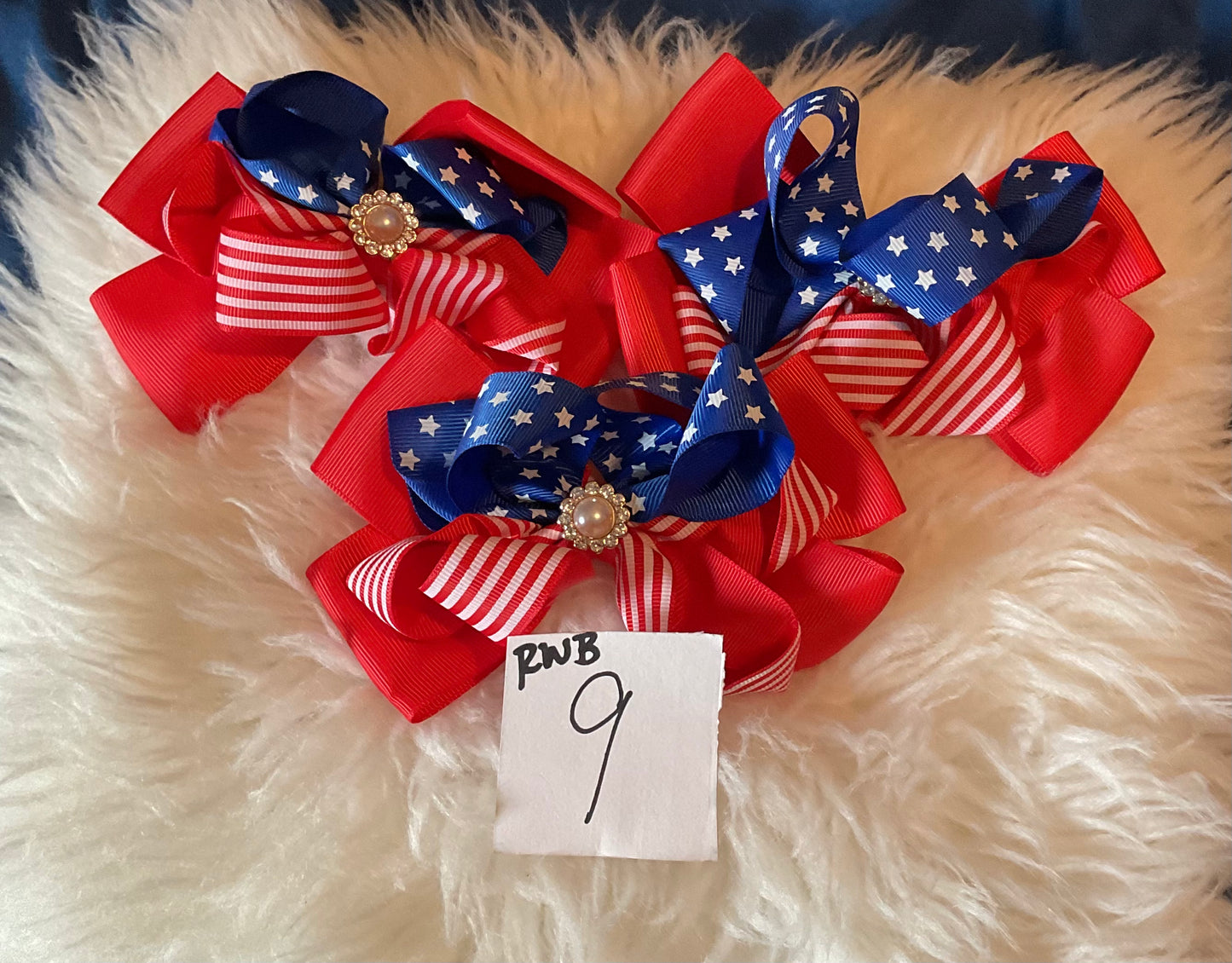 Red, White & Blue Hairbows