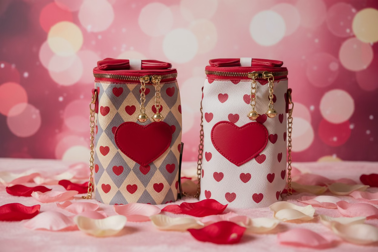 Heart Printed Crossbody Bags