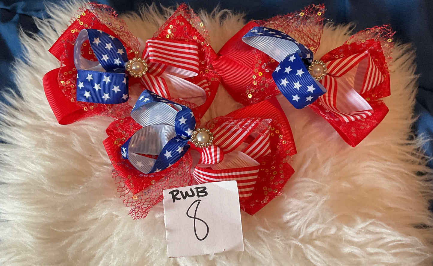 Red, White & Blue Hairbows